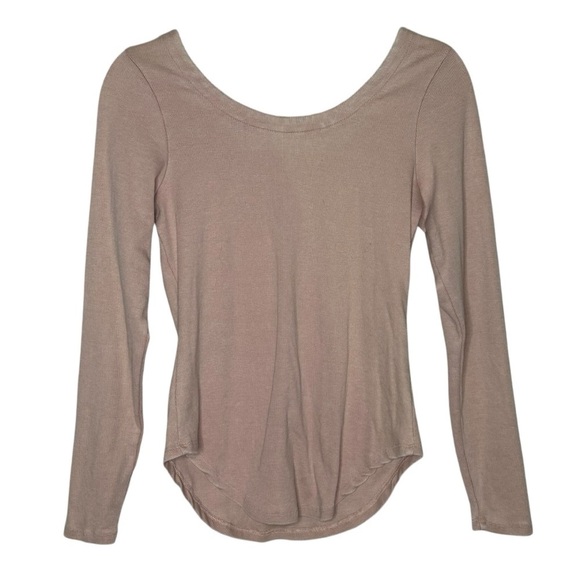 Chaser Pink Long Sleeve Cross Strap Back Top - Picture 1 of 10